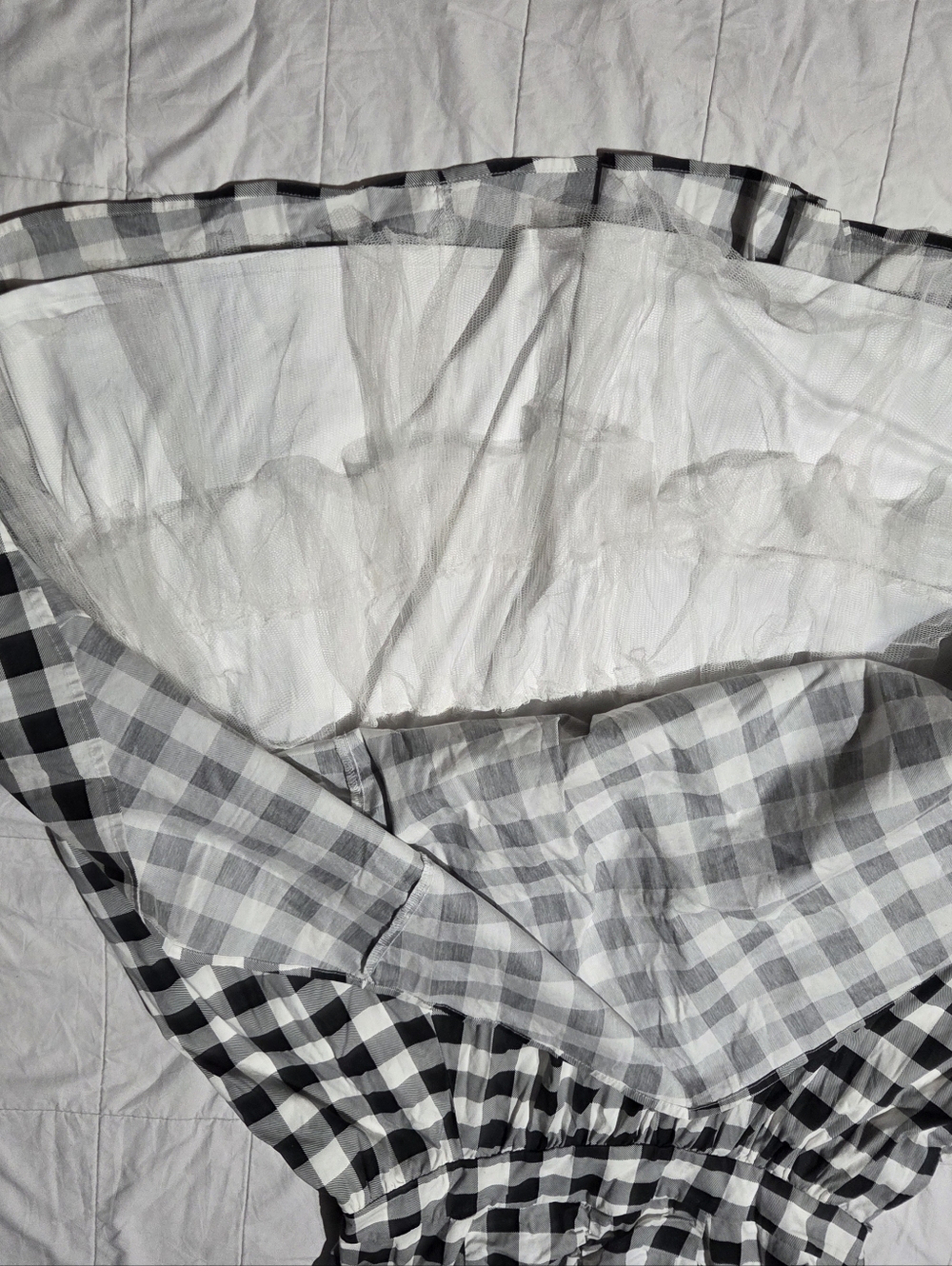 Retro Chic Black and White Gingham Smocked Sundress - Picture 8 of 12